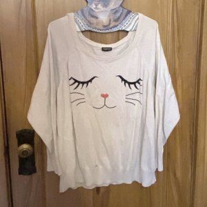 Torrid size 3 kitty face sweater